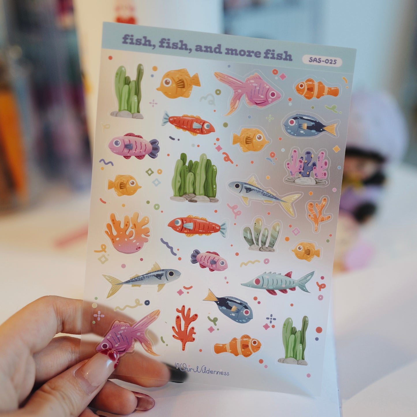 Fish, fish and more fish Transparent Stickersheet