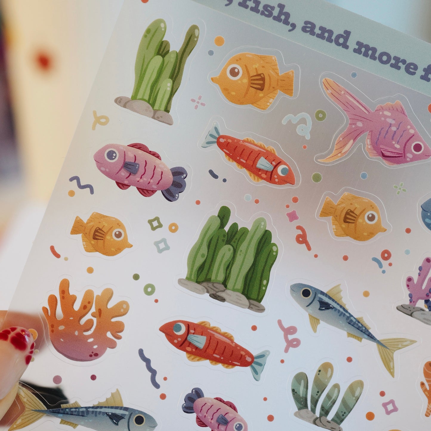 Fish, fish and more fish Transparent Stickersheet