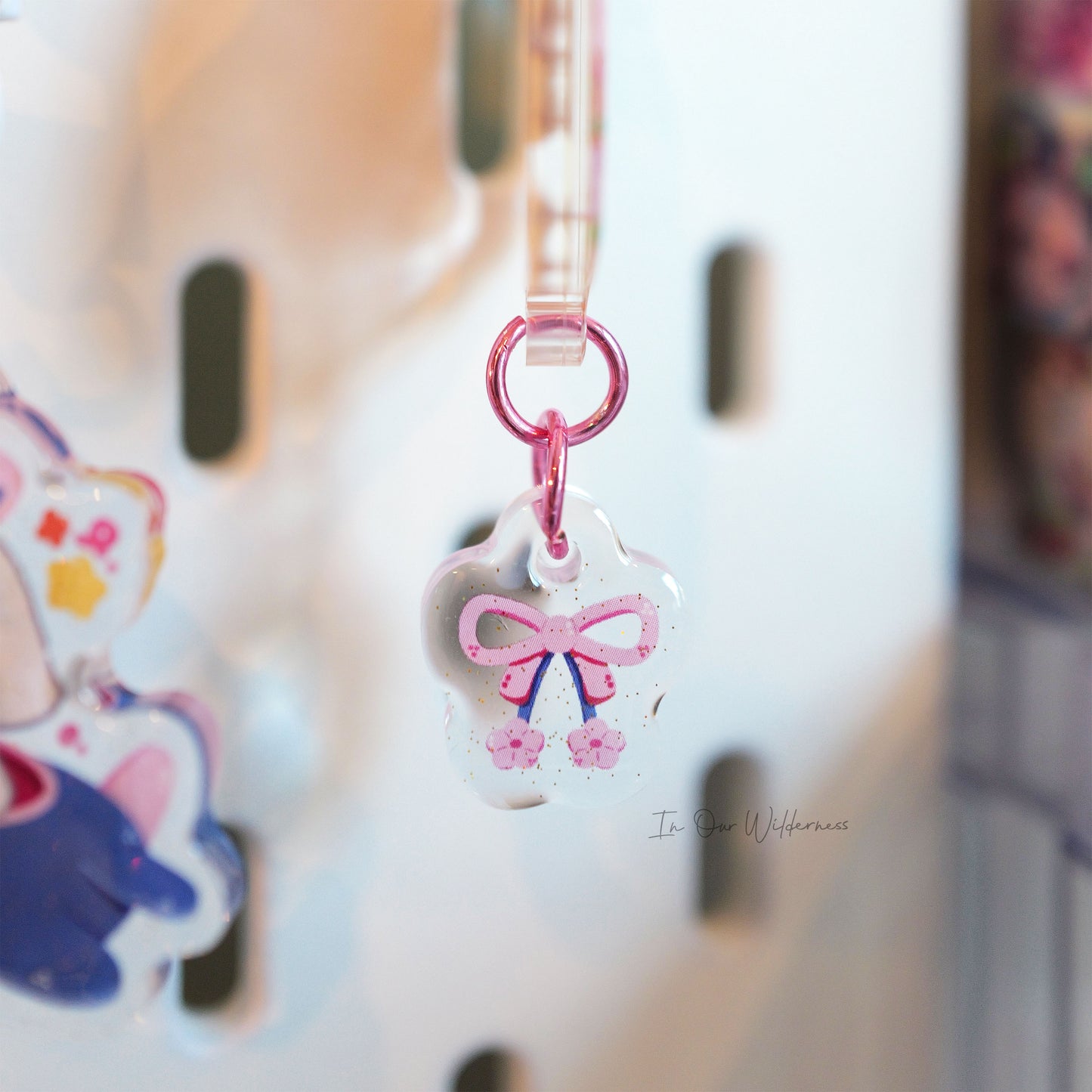 Brownie Bow Keychain w/ Mini Charm