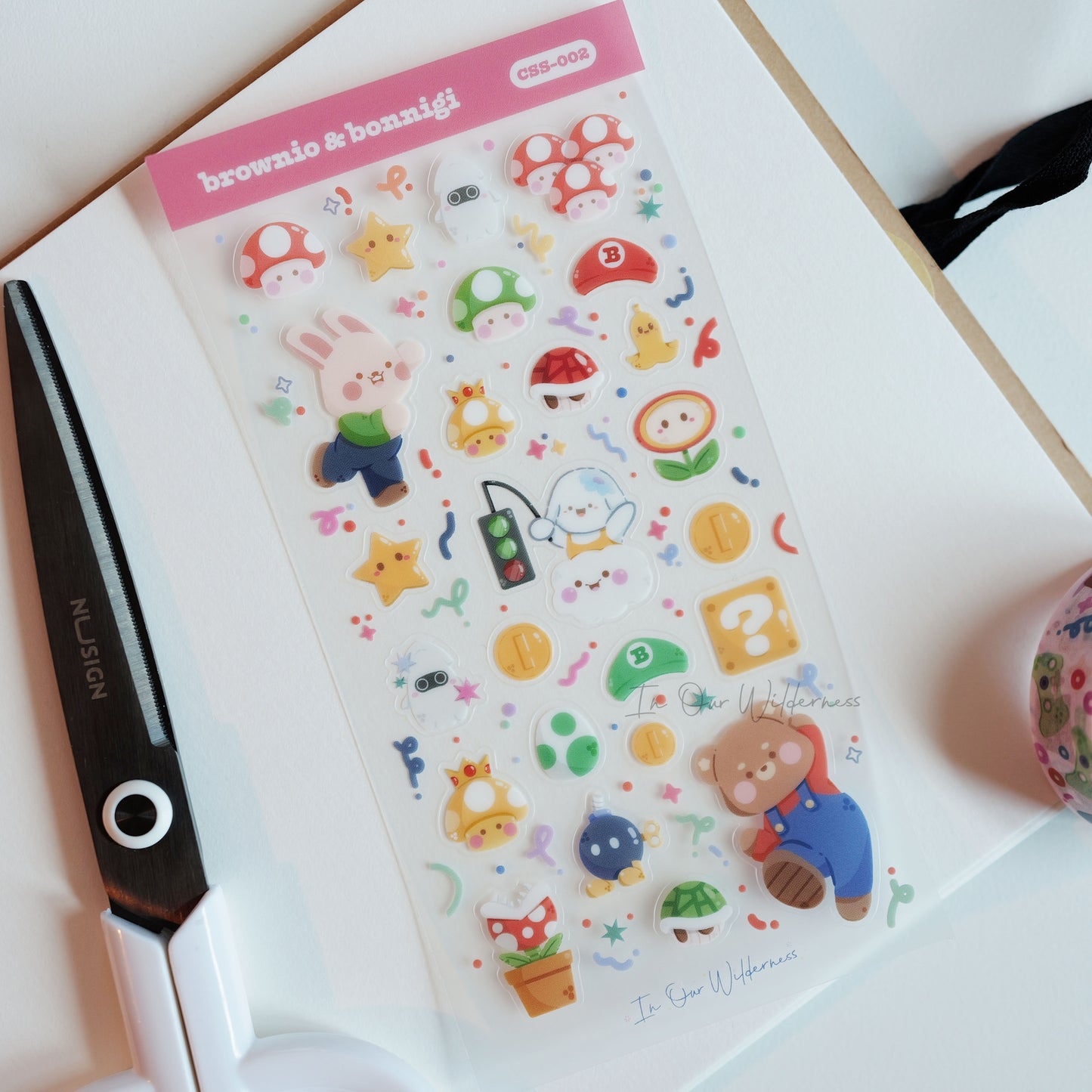 Brownio and Bonnigi Transparent Stickersheet
