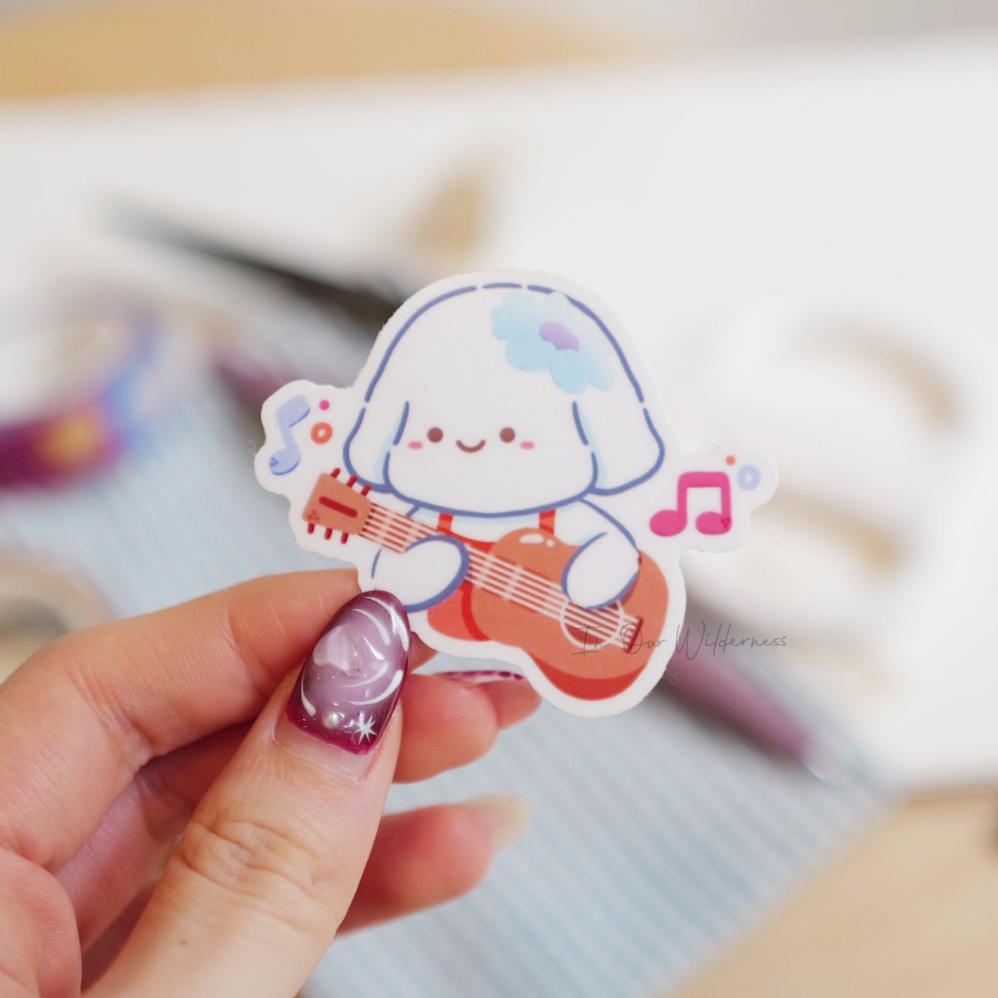 Cloud Guitar Single Sticker