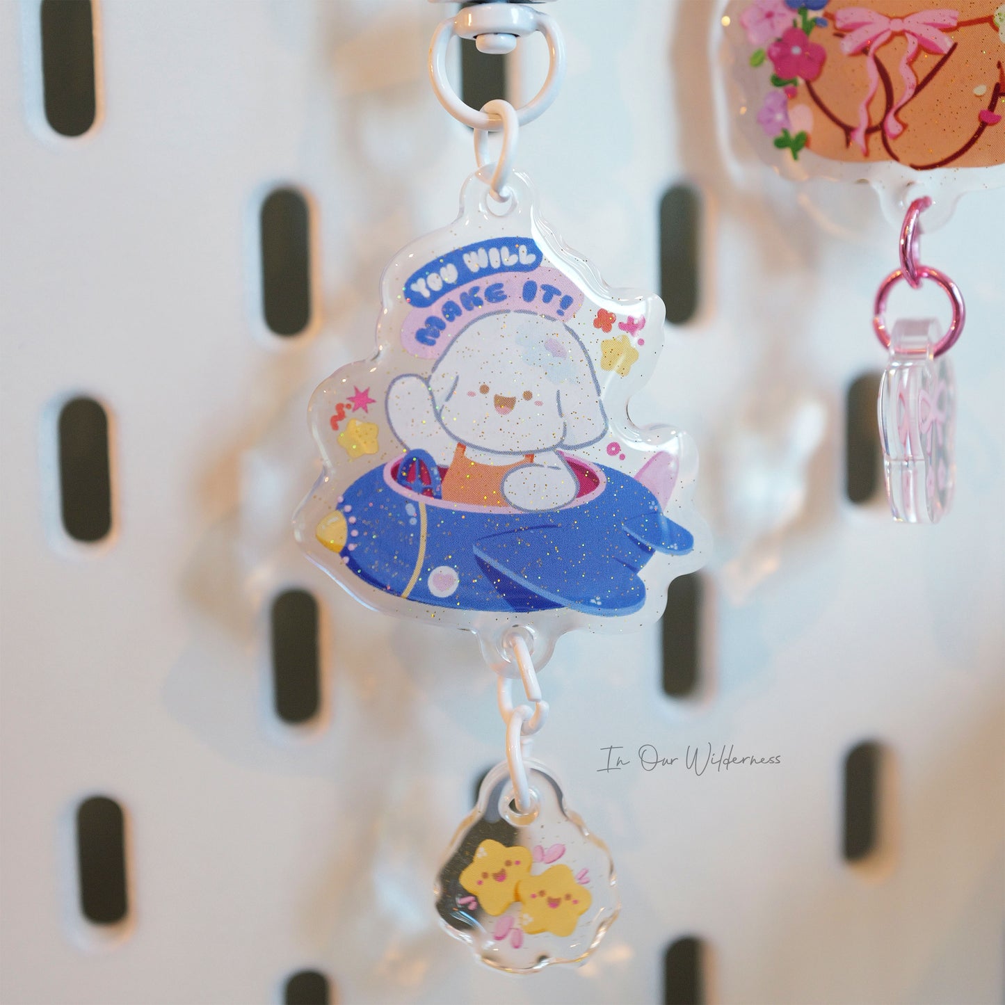 Cloud You Will Make it Keychain w/ Mini Charm