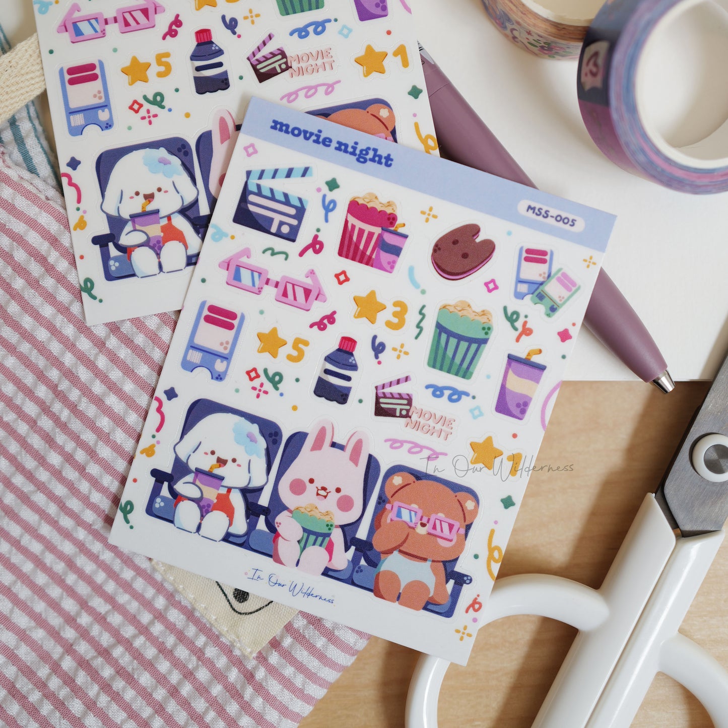 Movie Night Mini Stickersheet