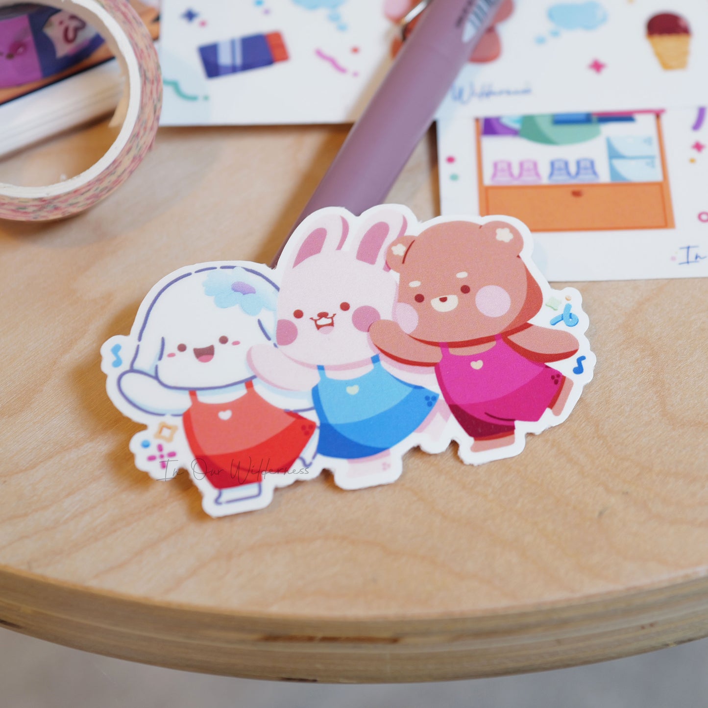 The Trio Dancing Single Sticker