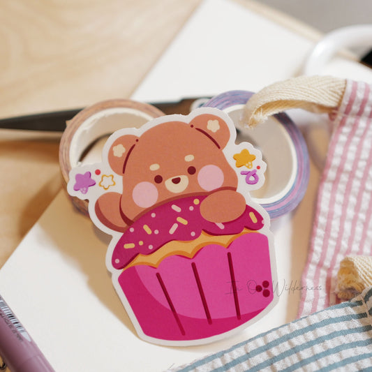 Brownie Cupcake Single Sticker