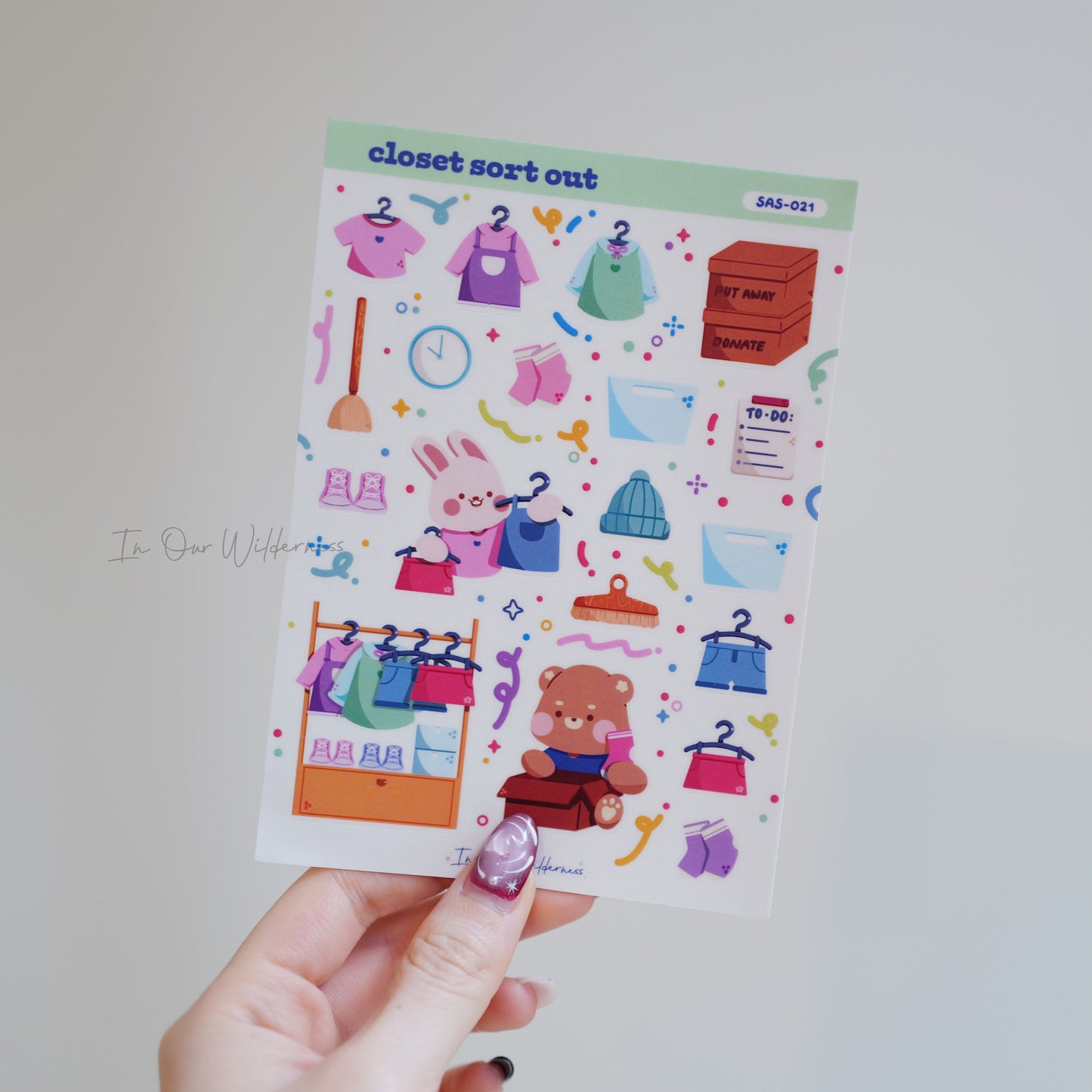 Closet Sort Out Sticker Sheet