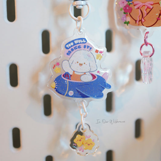 Cloud You Will Make it Keychain w/ Mini Charm