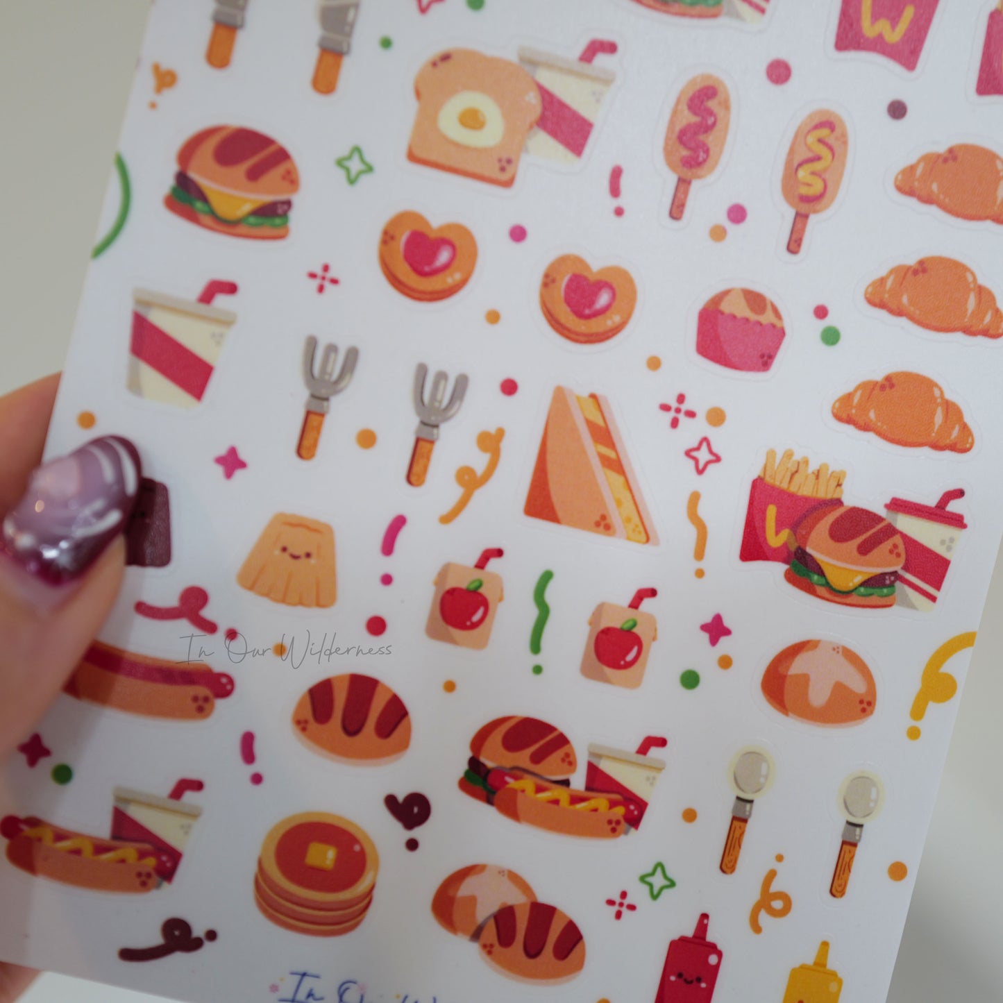 Food Icons Sticker Sheet