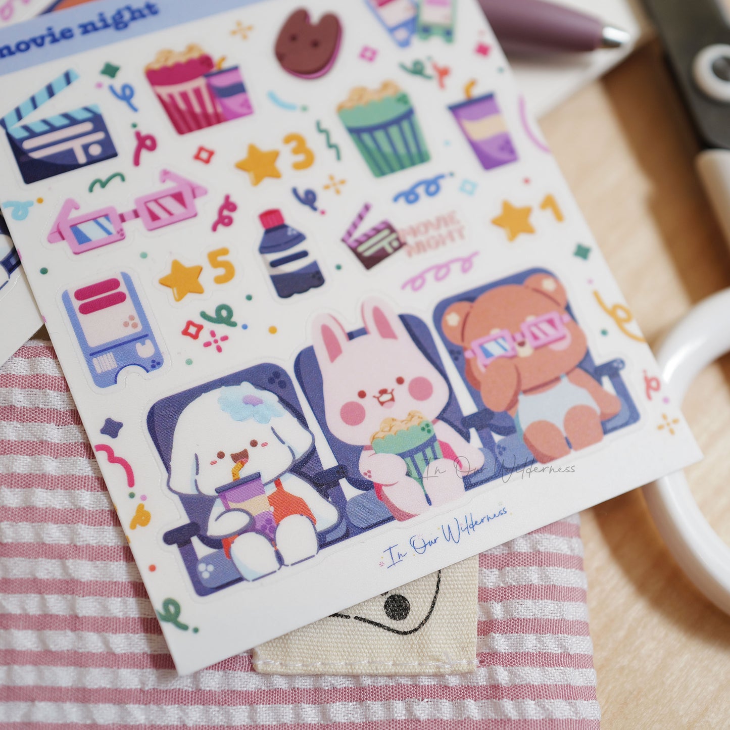 Movie Night Mini Stickersheet