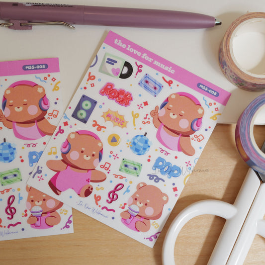 The Love for Music Mini Stickersheet