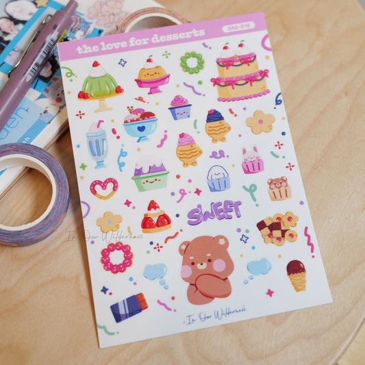 The Love for Desserts Sticker Sheet